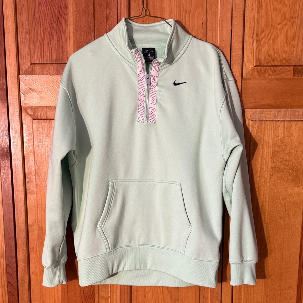 Nike Mint Green Quarter-Zip Sweatshirt